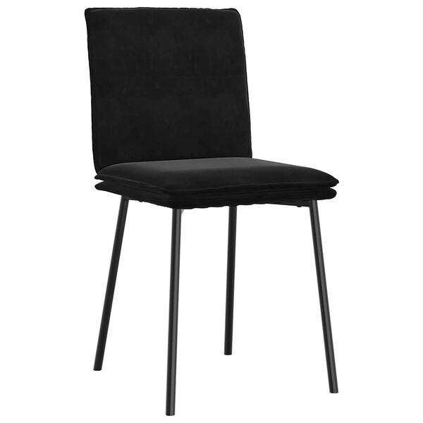 vidaXL Eetkamerstoelen 6 st fluweel zwart