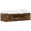 vidaXL Bedframe met opslag Gerookt eiken 80 x 200 cm Bewerkt hout
