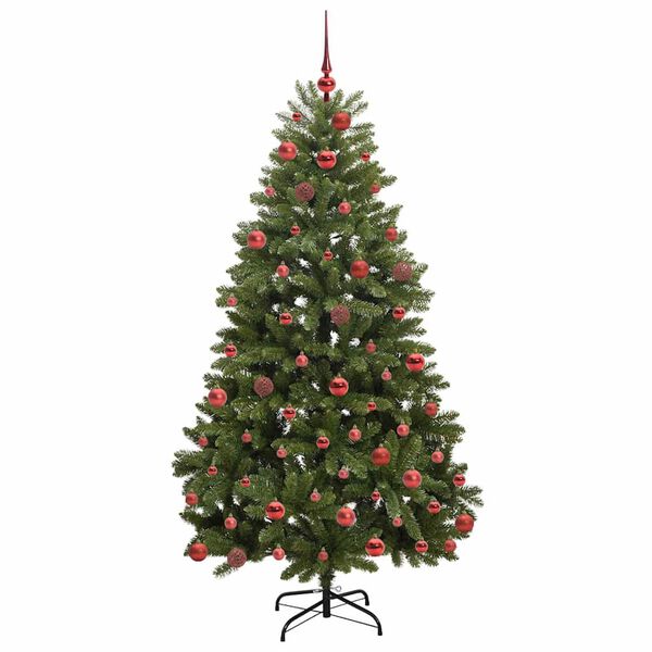 vidaXL Kunstkerstboom met 300 LED Groen 180 cm PVC en Metaal
