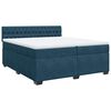 vidaXL Boxspring met matras fluweel blauw 200x200 cm