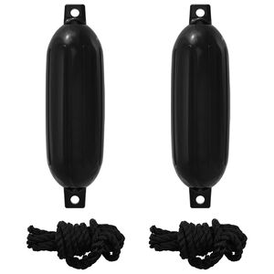vidaXL Boot fenders 2 st &Oslash; 16 x 58 cm Zwart PVC