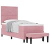 vidaXL Boxspring bed met hoofdeinde Roze 200 x 80 cm Fluweel