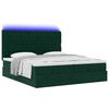 vidaXL Ottoman bed met matrassen en LED's 180x200cm fluweel
