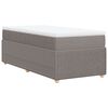 vidaXL Boxspring met matras stof taupe 90x200 cm