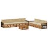 vidaXL Buiten bankenset 8 st Natuurlijk en Beige