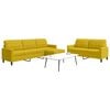 vidaXL 3-delige Loungeset met kussens fluweel geel