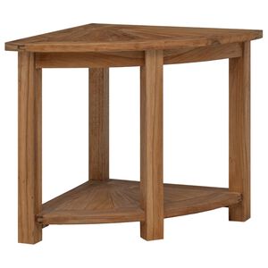 vidaXL Badkamer Bijzettafel Naturel 45 x 45 x 46 cm Massief Teakhout