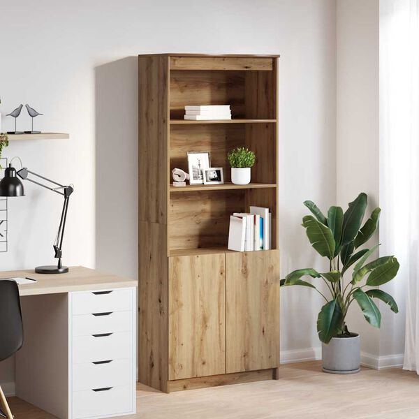 vidaXL Highboard 70x35x180 cm spaanplaat ambachtelijk eikenkleurig