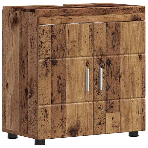 vidaXL Badkamerkastenset TULUM Oudhout 60 x 34 x 63 cm Bewerkt hout