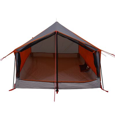 vidaXL Tent 2-persoons waterdicht grijs en oranje