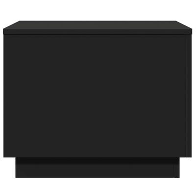 vidaXL Salontafel met LED-verlichting 50x50x40 cm zwart
