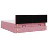vidaXL Ottoman bed met matrassen 180x200cm fluweel roze
