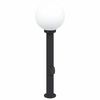 vidaXL Bolderarmatuur met stopcontact 80 cm Zwart IP44