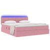 vidaXL Opbergbed met LED met matras met LED Roze 180 x 200 cm Fluweel