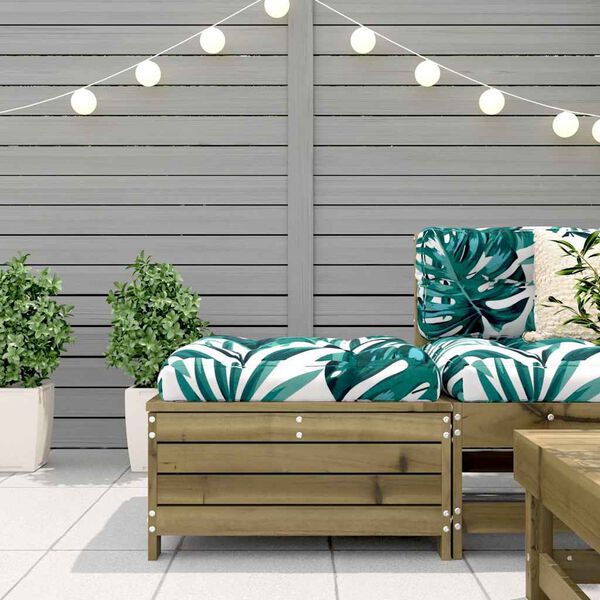 vidaXL Tuinvoetenbank 62x63,5x32 cm ge&iuml;mpregneerd grenenhout