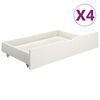 vidaXL Hemelbedframe met 4 lades massief grenenhout wit 180x200 cm