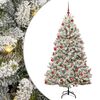 vidaXL Kunstkerstboom 180 cm 300 LED's Warmwit PVC en staal