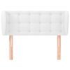 vidaXL Hoofdbord met randen 83x23x78/88 cm kunstleer wit