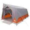 vidaXL Tunneltent 6-persoons Grijs en Oranje Polyester en staal
