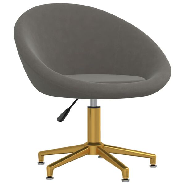 vidaXL Eetkamerstoelen 6 st fluweel donkergrijs