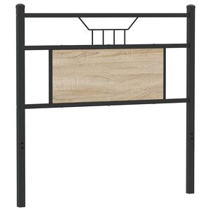 vidaXL Vervangend hoofdbord Sonoma 80 cm spaanplaat en staal eikenkleurig
