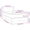 vidaXL Boxspring met matras fluweel roze 100x200 cm