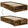 vidaXL Bedframe met lade met hoofdeinde met opslag Bewerkt hout