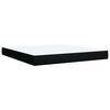 vidaXL Boxspring met matras stof zwart 180x200 cm