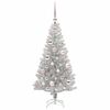 vidaXL Kerstboom met 150 LED met standaard Zilver 120 cm PET