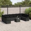 vidaXL Tuin Sofa Set met kussen met opslag 11 pcs Beige Poly riet
