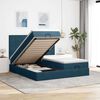 vidaXL Ottoman bed met matrassen en LED's 160x200cm fluweel