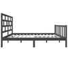 vidaXL Bedframe massief grenenhout grijs 150x200 cm