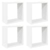 vidaXL Wandschappen kubus 4 st 30x15x30 cm wit