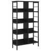 vidaXL Boekenkast Zwart Eiken 82 x 32 x 144,5 cm Bewerkt hout