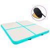 vidaXL Gymnastiekmat met pomp opblaasbaar 200x200x10 cm PVC groen