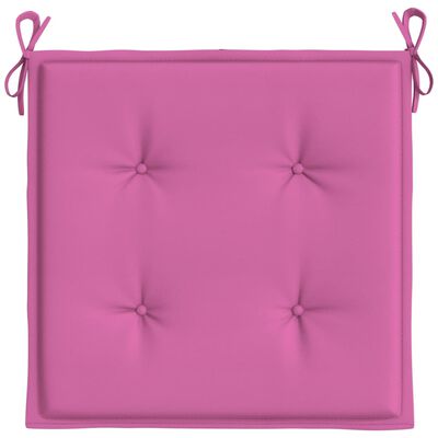 vidaXL Tuinstoelkussens 4 st 40x40x3 cm stof roze