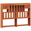 vidaXL Boekenkast Bedframe met hoofdeinde 2 pcs Wasbruin 200 x 150 cm