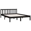 vidaXL Bedframe massief grenenhout zwart 120x200 cm