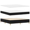 vidaXL Boxspringbed met Matras Donkergrijs 90x190 cm Zwart Stof