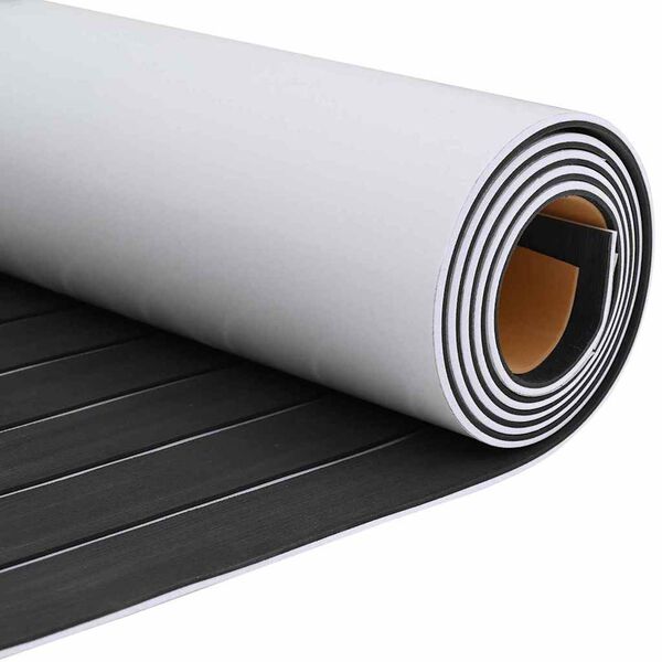 vidaXL Bootvloer donkergrijs en wit 240 x 60 cm EVA-schuim