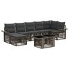 vidaXL Tuinbankenset 8 st Grijs en Donkergrijs poly rattan