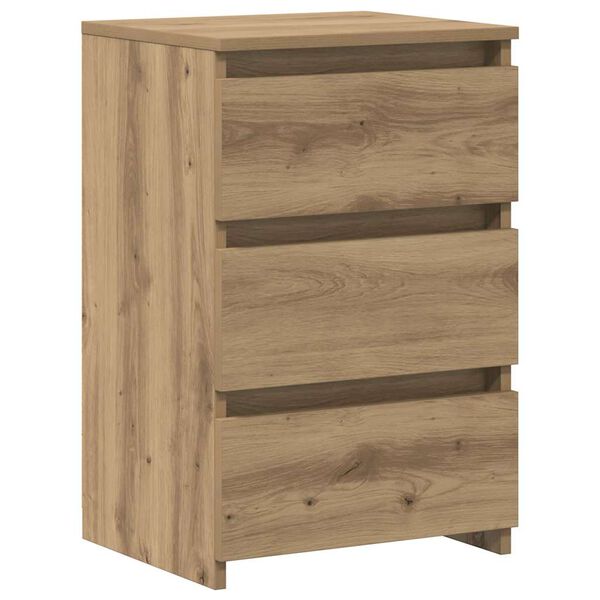 vidaXL Nachtkastjes 2 st 40x35x62,5 cm bewerkt hout artisanaal eiken
