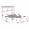 vidaXL Bedframe massief hout wit 140x200 cm