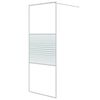 vidaXL Inloopdouchewand 80x195 cm transparant ESG-glas wit