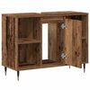 vidaXL Badkamer Kast met plank Oud Hout 80 x 33 x 60 cm Bewerkt hout