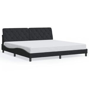 vidaXL Bedframe zonder matras 200x200 cm fluweel zwart