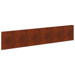 vidaXL Gazonrand 10 pcs 100 x 22 cm Staal Roestig