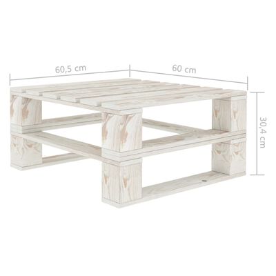 vidaXL 4-delige Loungeset met zwarte kussens pallet hout