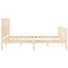 vidaXL Bedframe met hoofdbord massief hout