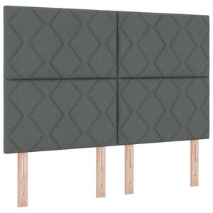 vidaXL Hoofdbord Donkergrijs 144 cm Stof